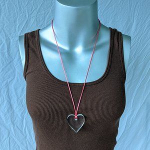 VTG 60's Lucite Heart Necklace